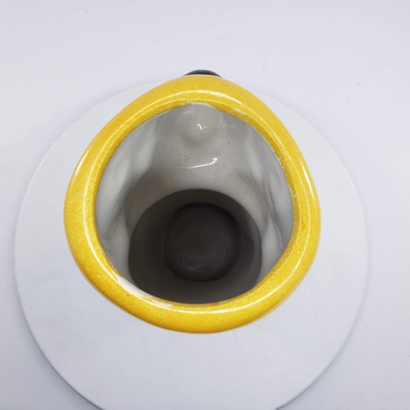 Vintage DW125Y Parrot Macaw Tiki Mug Vase Glass Hawaiian Yellow - Picture 5 of 6